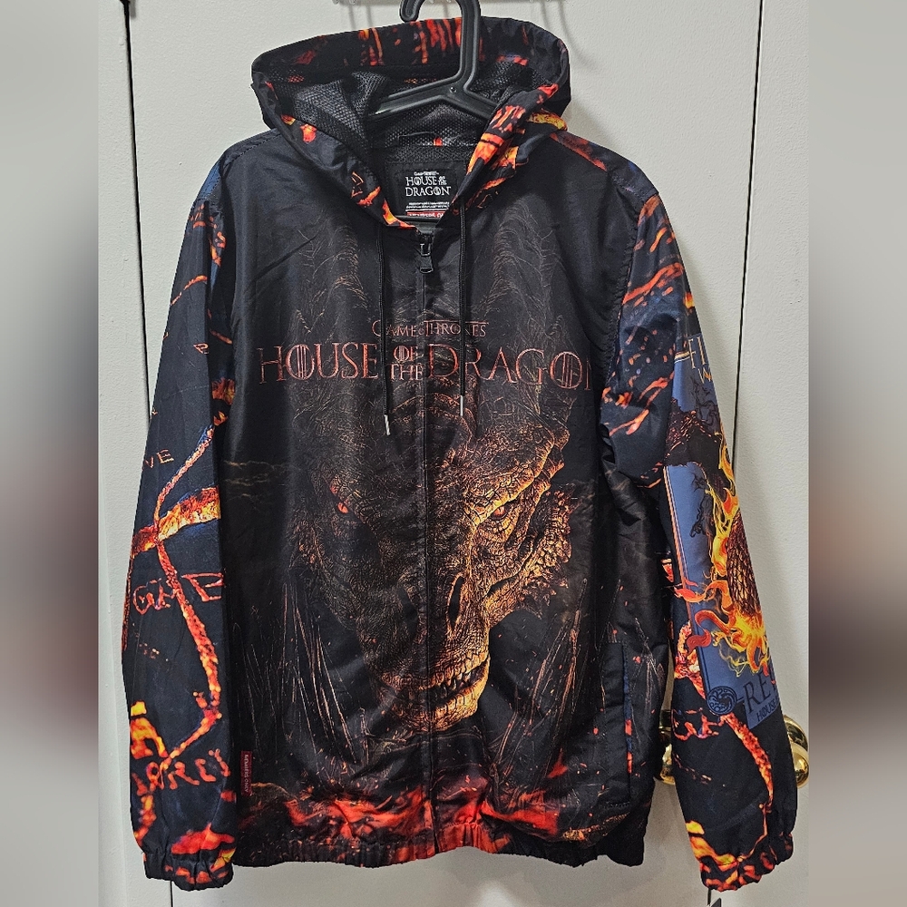 Members Only HBO Game of Thrones House of the Dragon Windbreaker Jacket Size M